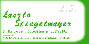 laszlo stiegelmayer business card